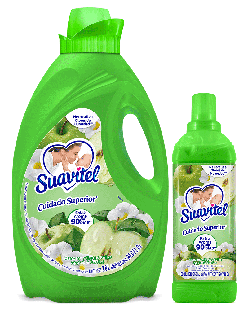 Suavitel® Cuidado Superior Manzana y Frutos Rojos | Presentaciones