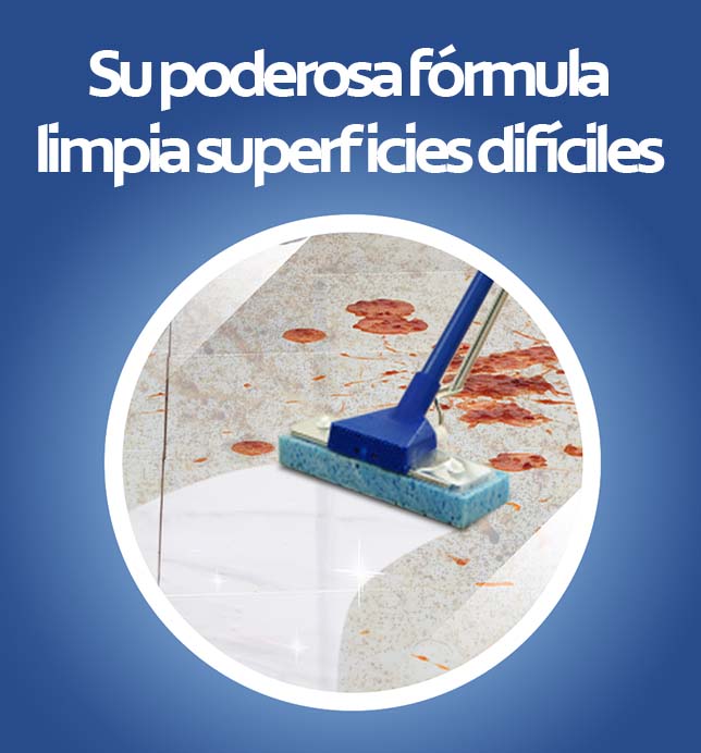 Su poderosa fórmula con amonia para una limpieza profunda y brillante