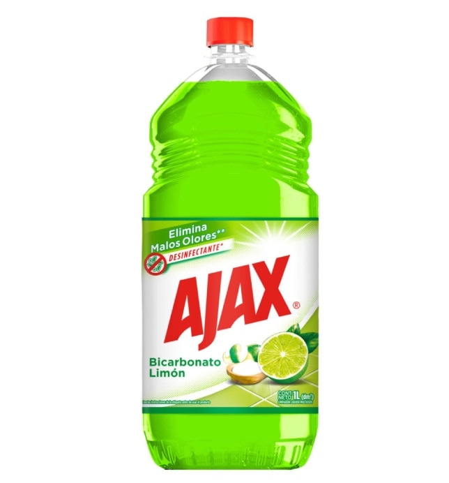 Ajax bicarbonato para limpieza profunda y brillo con delicioso aroma a limón
