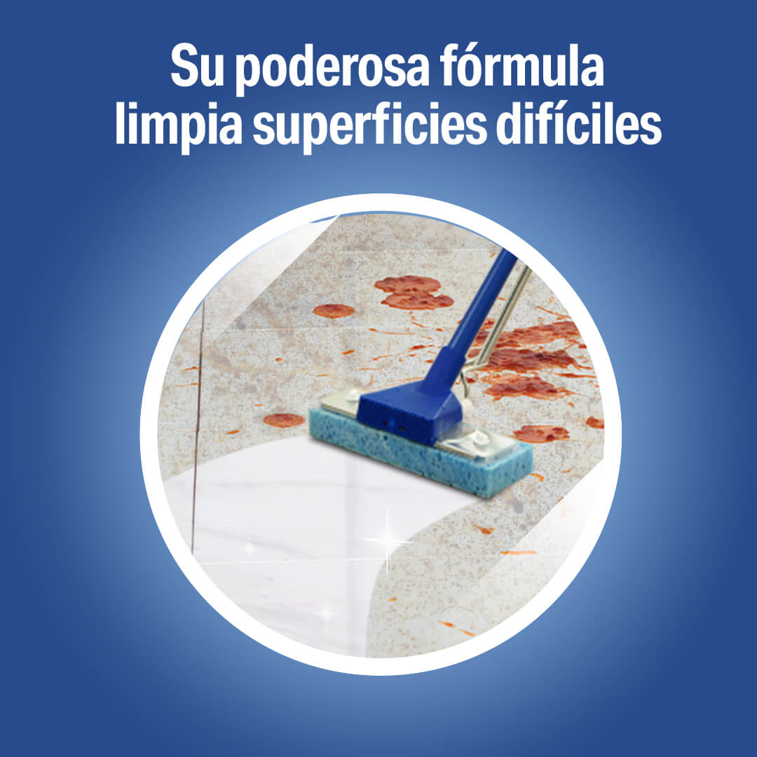 Remueve el cochambre o manchas difíciles de tu cocina, baño y pisos
