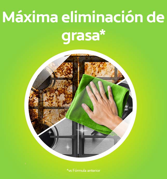 Comprueba su máxima eficacia y utilízalo para limpiar la cocina y para quitar la grasa de la estufa, horno, paredes y superficies