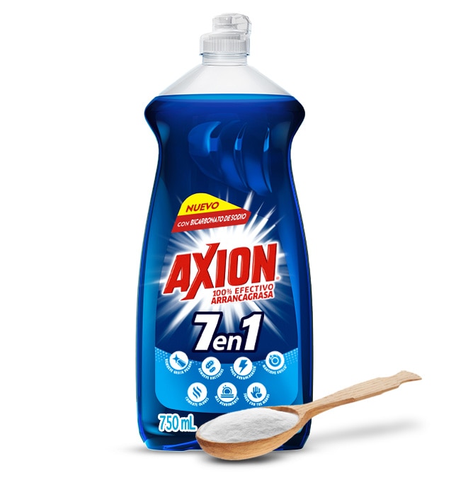 Usa Axion 7 en 1, es lo único que necesitas para dejar tus trastes como te gusta