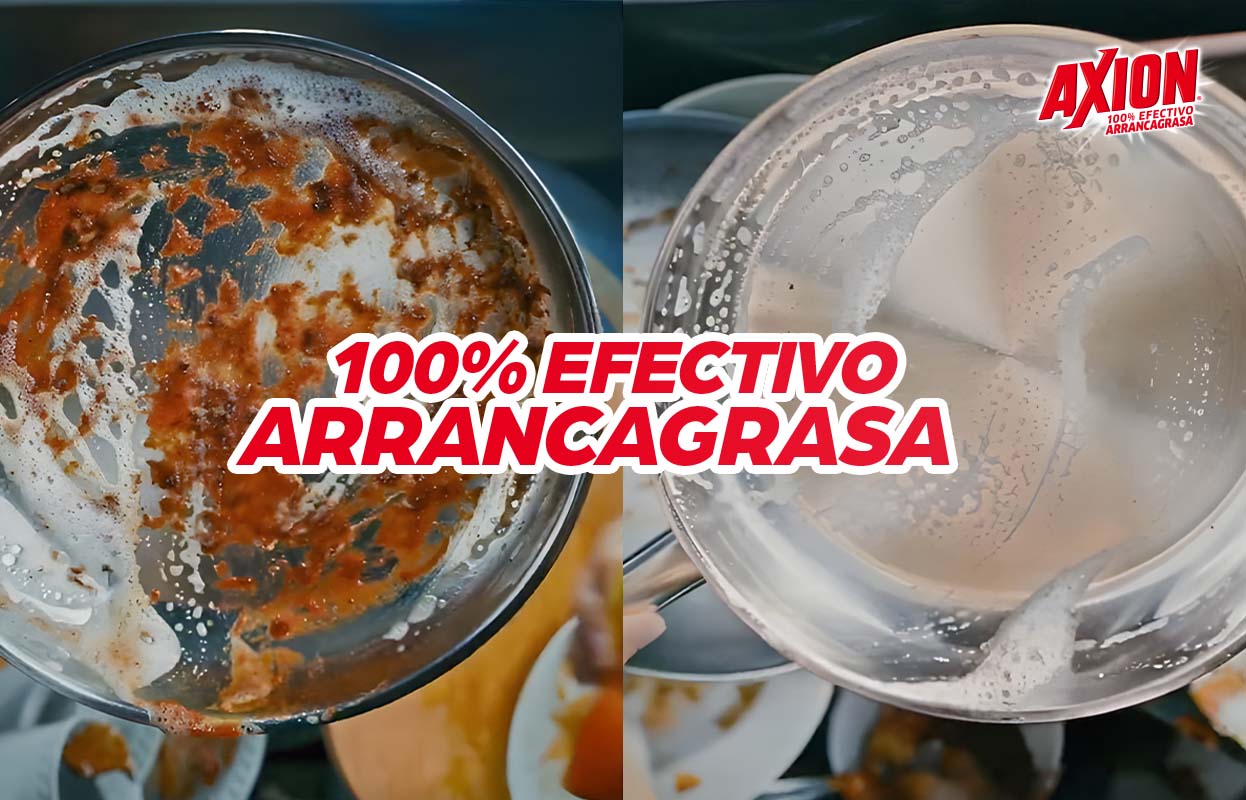 Usa Axion 7 en 1, es lo único que necesitas para dejar tus trastes como te gusta