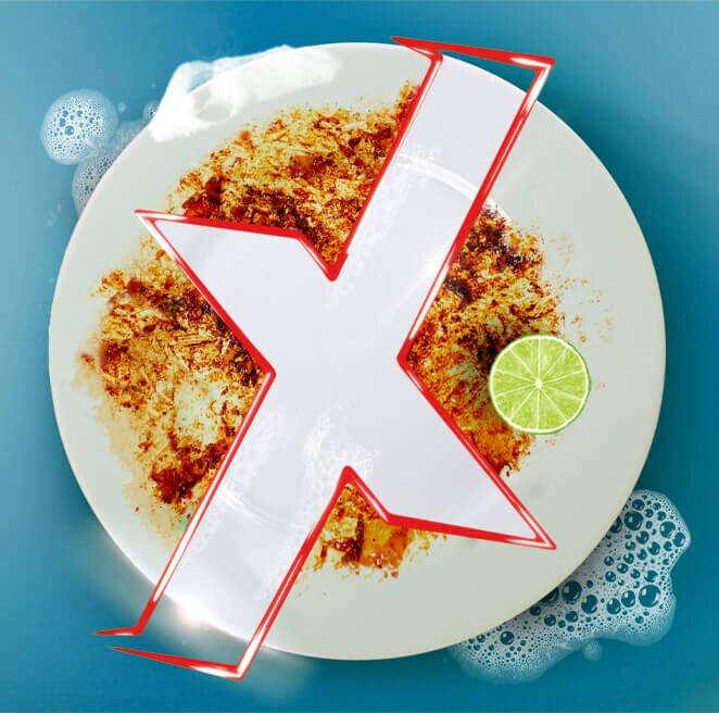 Plato lavado con detergente axion líquido tricloro