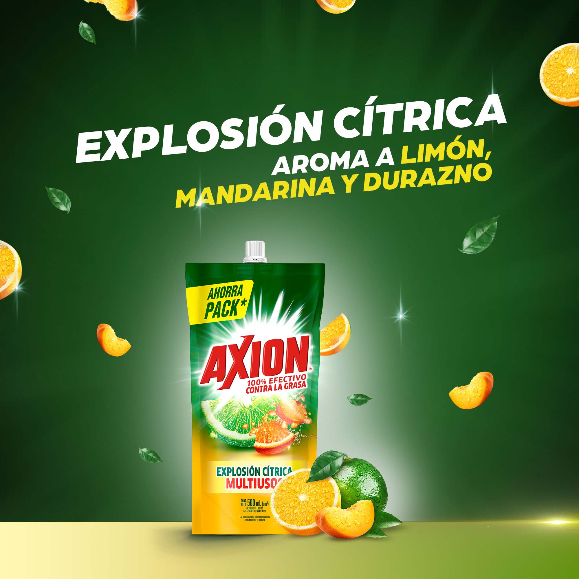 explosión cítrica aroma a limón, mandarina y durazno 