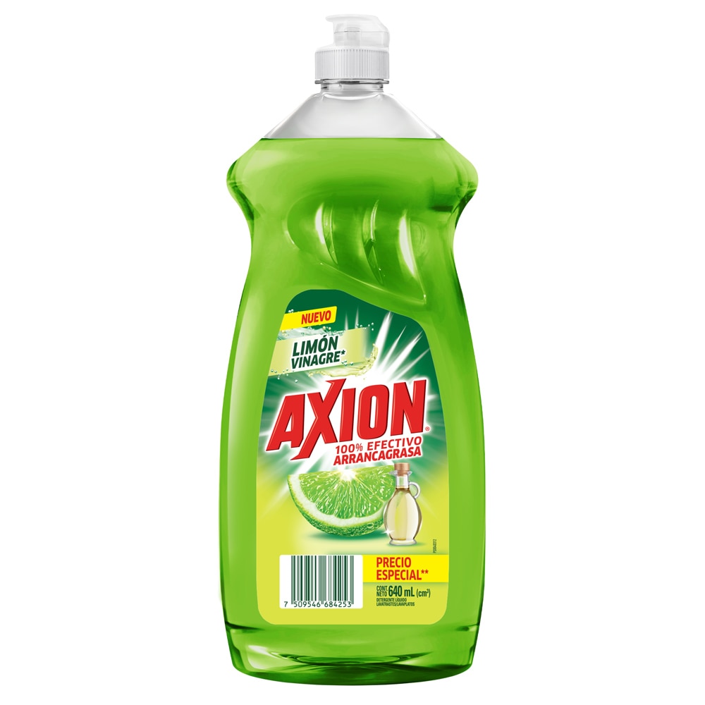 Jabón líquido para trastes AXION Limón y Vinagre 640 ml
