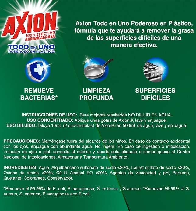 Axion - Todo en uno - Poderoso en plástico | Instrucciones de uso 