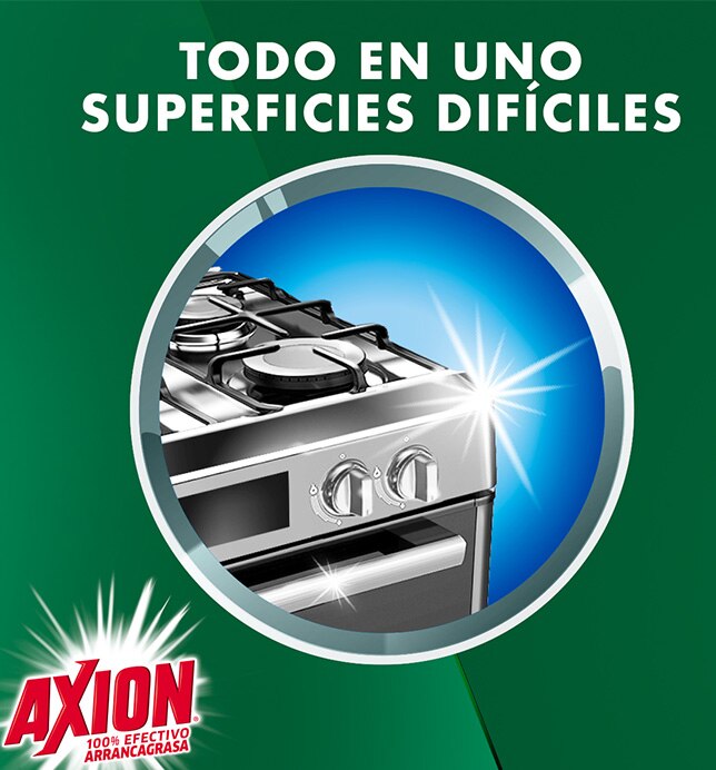 Brinda una limpieza profunda en superficies difíciles, como los recipientes de plástico 