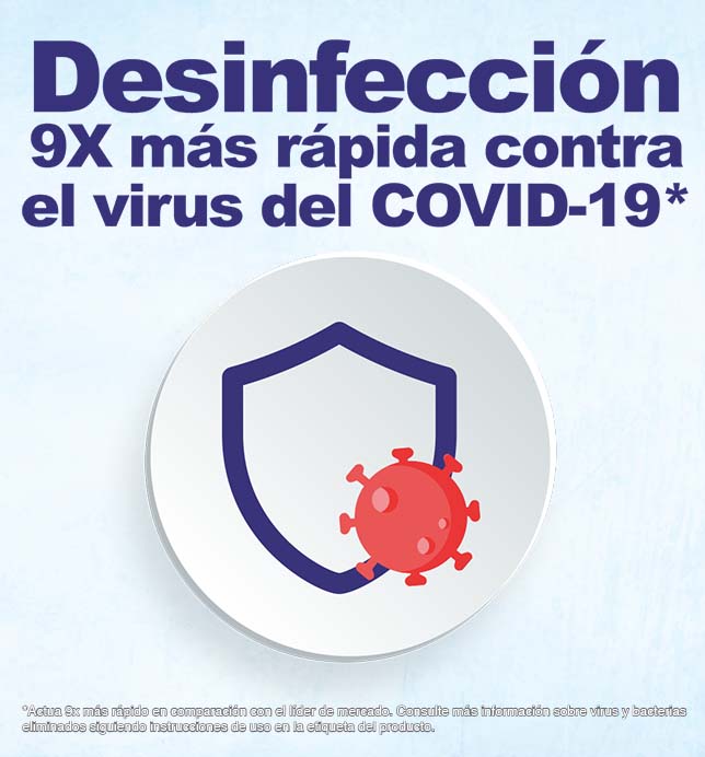 Disfruta de una rápida desinfección que actúa en un minuto dejando un delicioso aroma