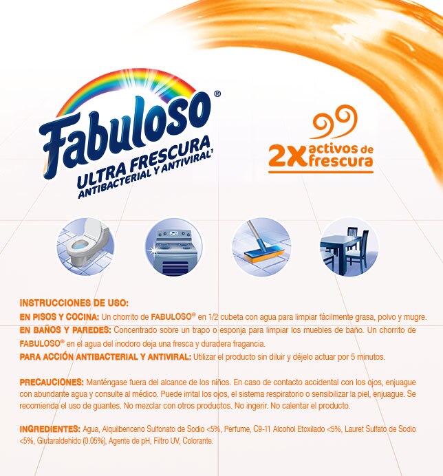 Fabuloso Energía Naranja, instrucciones de uso