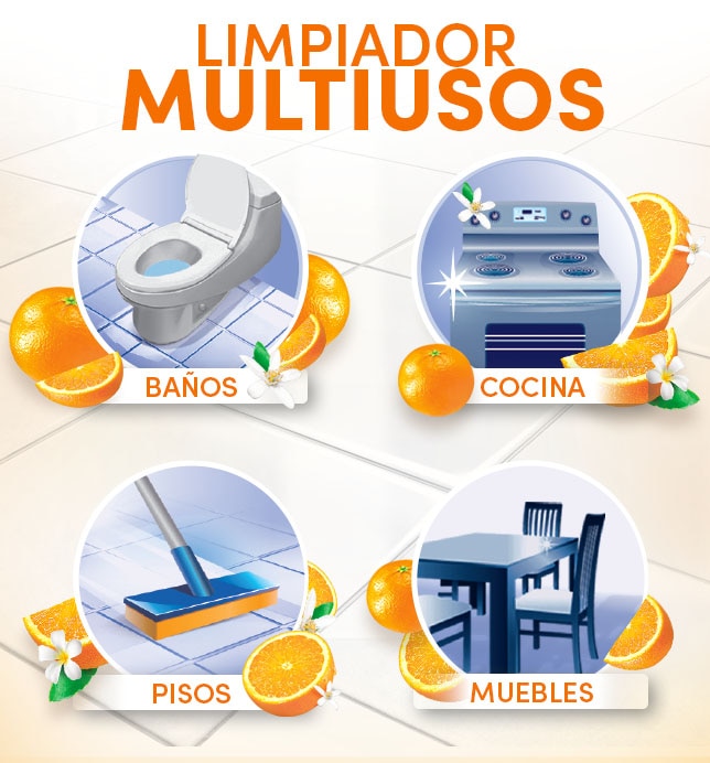 Fabuloso Energía Naranja, limpiador multiusos  