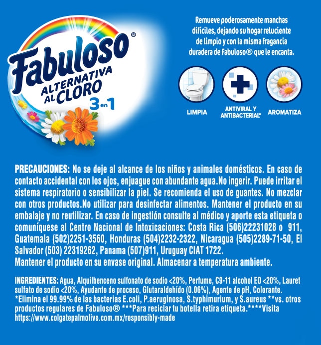 Fabuloso - Alternativa al cloro | Instrucciones de uso