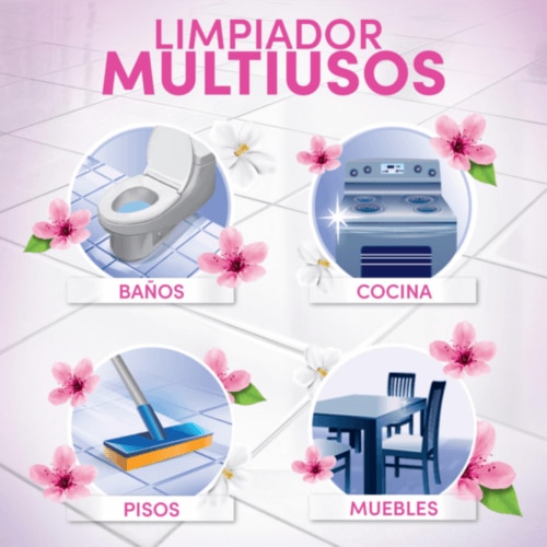 Fabuloso Fresca Lavanda, limpiador multiusos  Fragancia intensa y duradera 