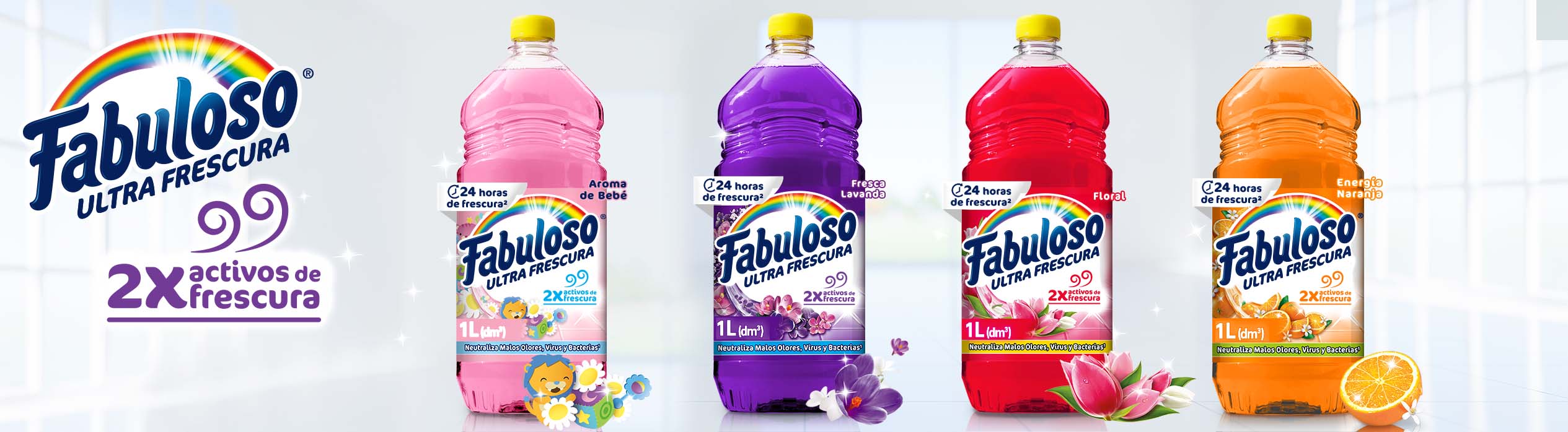 Conoce las presentaciones de Fabuloso Ultra Frescura 2X que están disponibles para ti