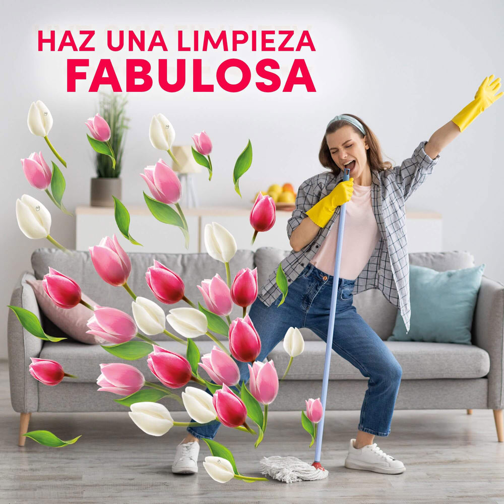 Limpieza fabulosa con fabuloso floral