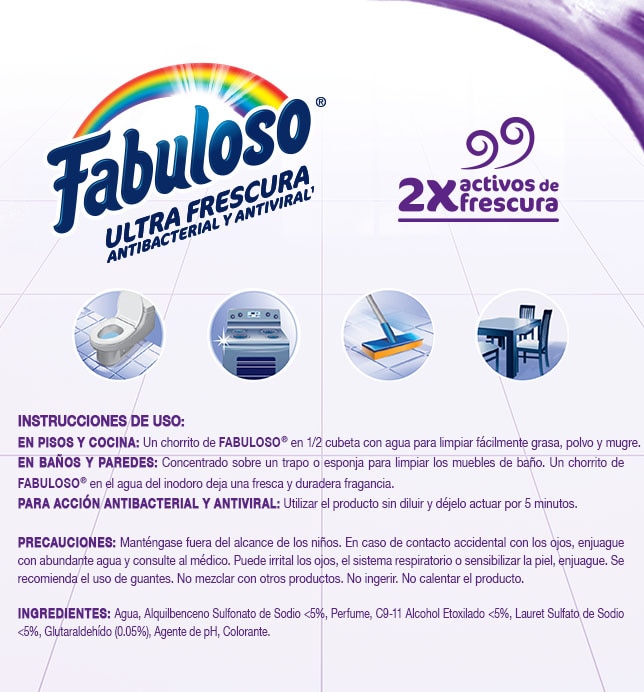Fabuloso Fresca Lavanda Instrucciones de uso