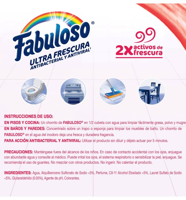 Fabuloso instrucciones de uso