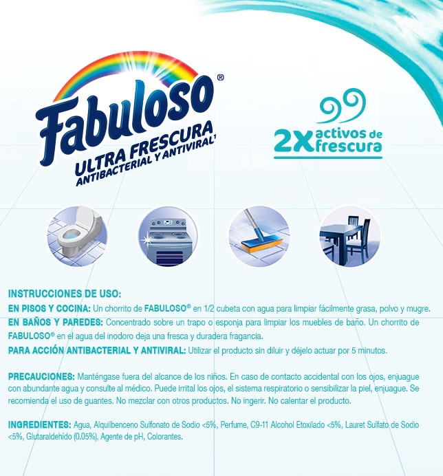 Fabuloso Mar Fresco, instrucciones de uso