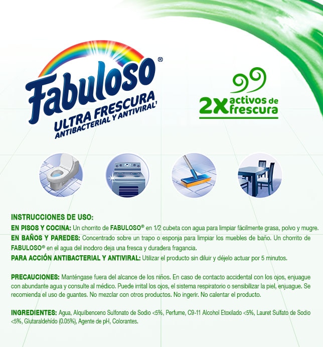 Fabuloso Pasión de Frutas, instrucciones de uso