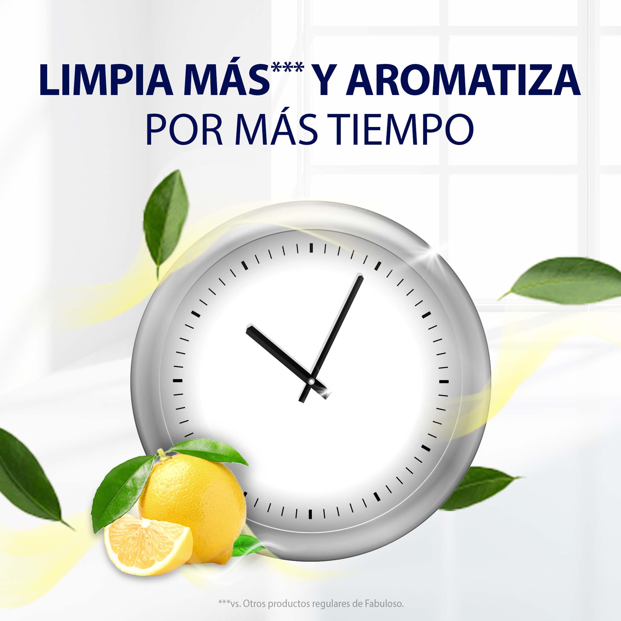 Limpia más y aromatiza por más tiempo Fabuloso Frescura Cítrica