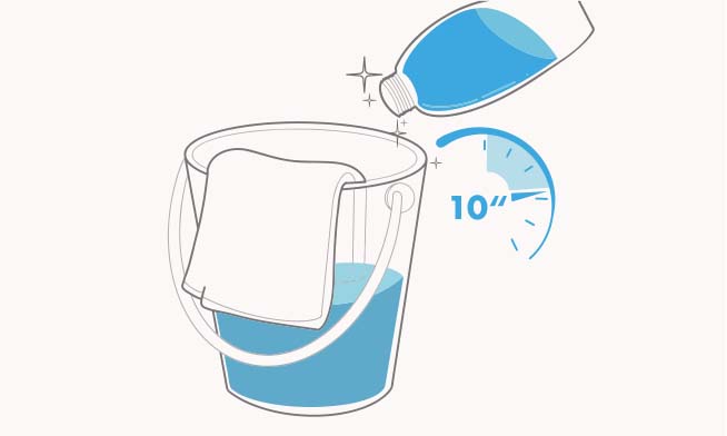 Después de usar jabón para ropa, agrega 2 tapas del suavizante de ropa Suavitel al agua del último enjuague para disfrutar su aroma y suavidad 