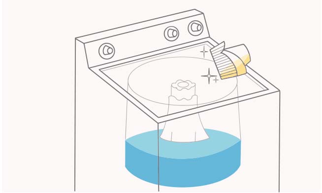 Agrega 2 tapas del suavizante Suavitel al agua del último ciclo de enjuague y disfruta de su fragancia duradera que neutraliza los olores de humedad 