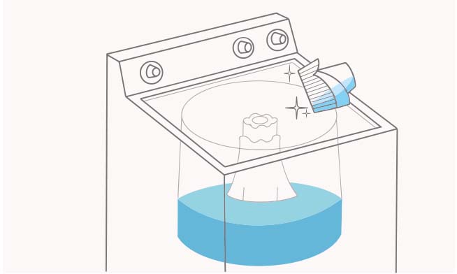 Agrega 2 tapas del suavizante Suavitel al agua del último ciclo de enjuague y disfruta de su fragancia duradera que neutraliza los olores de humedad 