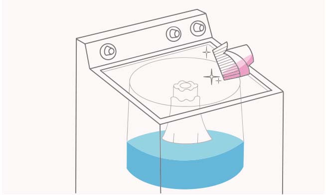 Agrega 2 tapas del suavizante Suavitel al agua del último ciclo de enjuague y disfruta de su fragancia duradera que neutraliza los olores de humedad 