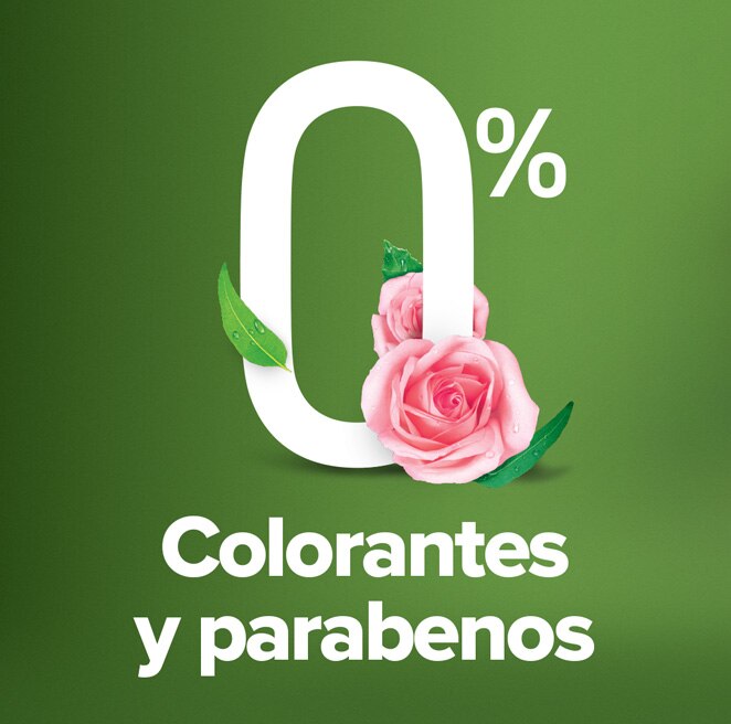 Fragancia con extractos naturales. 100% botella y tapa reciclable. Activos biodegradables.