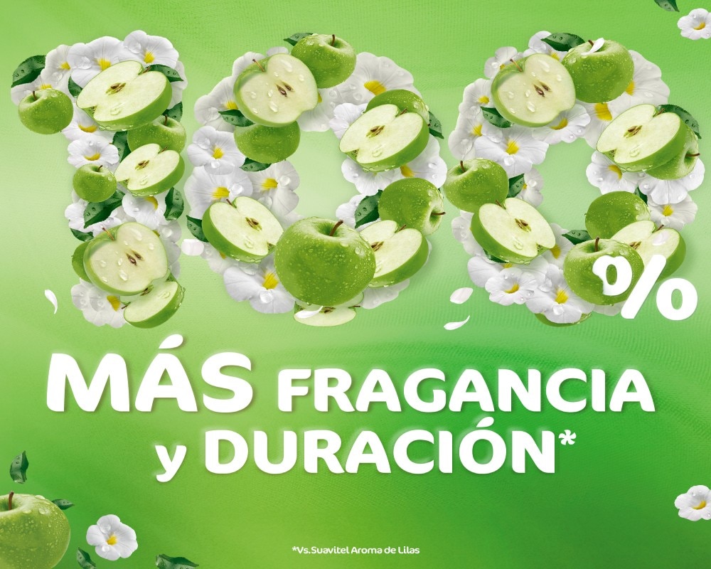 Fresca fragancia a manzana, extra aroma por 90 días 