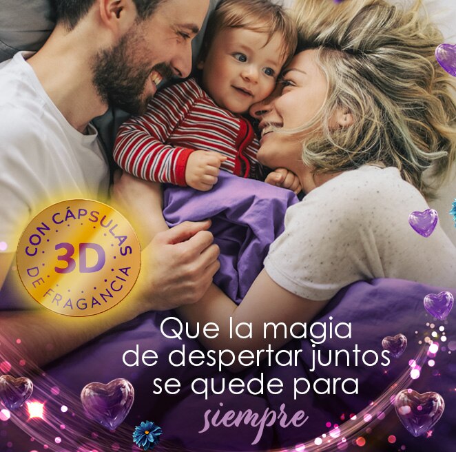 Suavitel® Momentos Mágicos® trae para ti el siguiente nivel de fragancia. Gracias a su tecnología de cápsulas 3D*, podrás experimentar una máxima explosión de perfume y suavidad en tu ropa