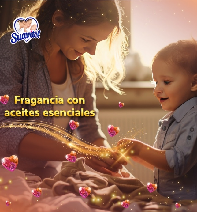 Disfruta una irresistible suavidad en la ropa y su exquisita fragancia con aceites esenciales 