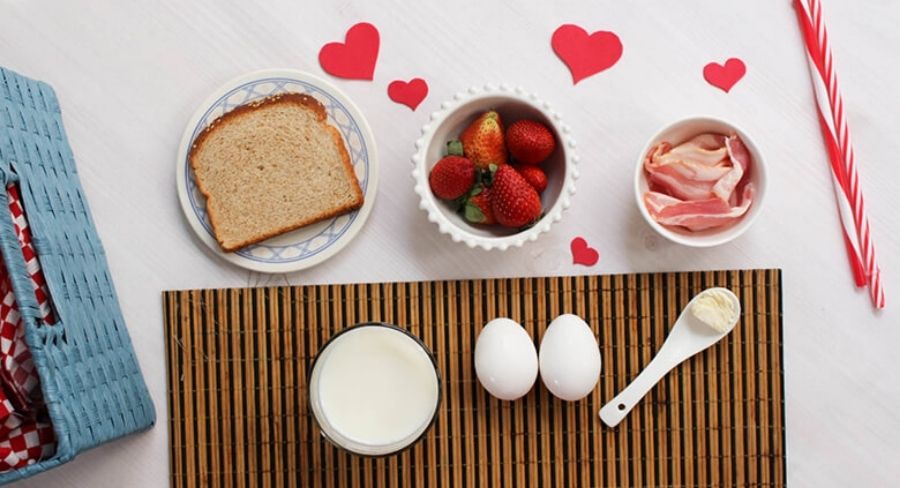 ingredientes desayuno san valentin